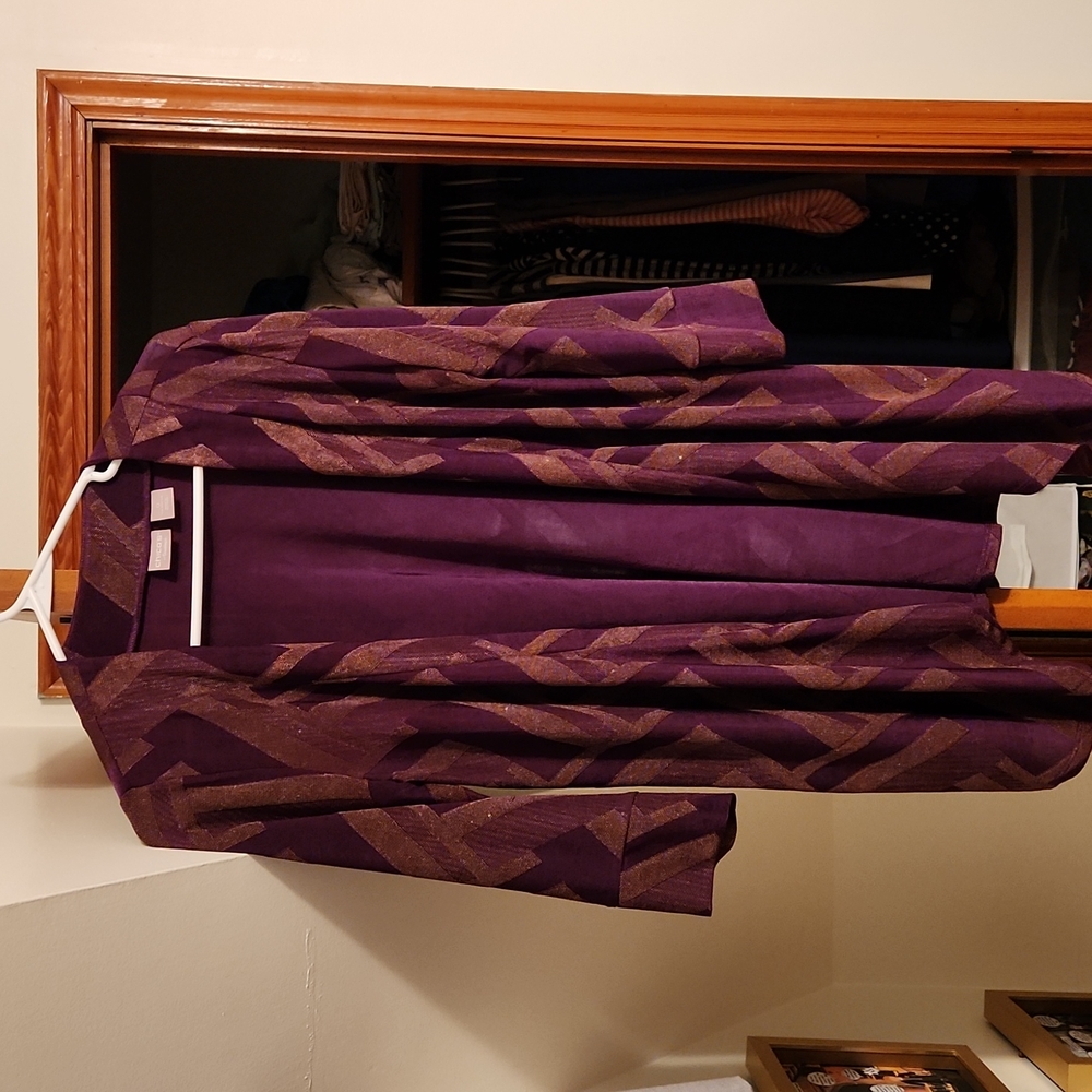 Chico's Traveler's duster size 0, sleeves to elbows, gently worn.